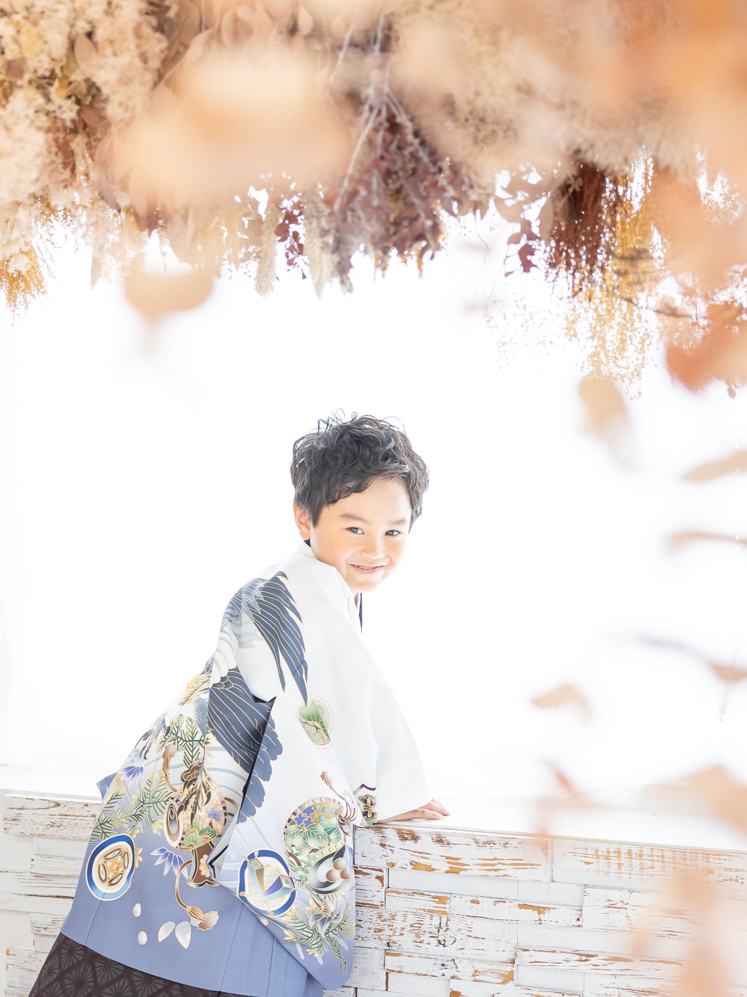 S0510 鷹に波/白 | 七五三着物レンタル | tententen – tententen(てん