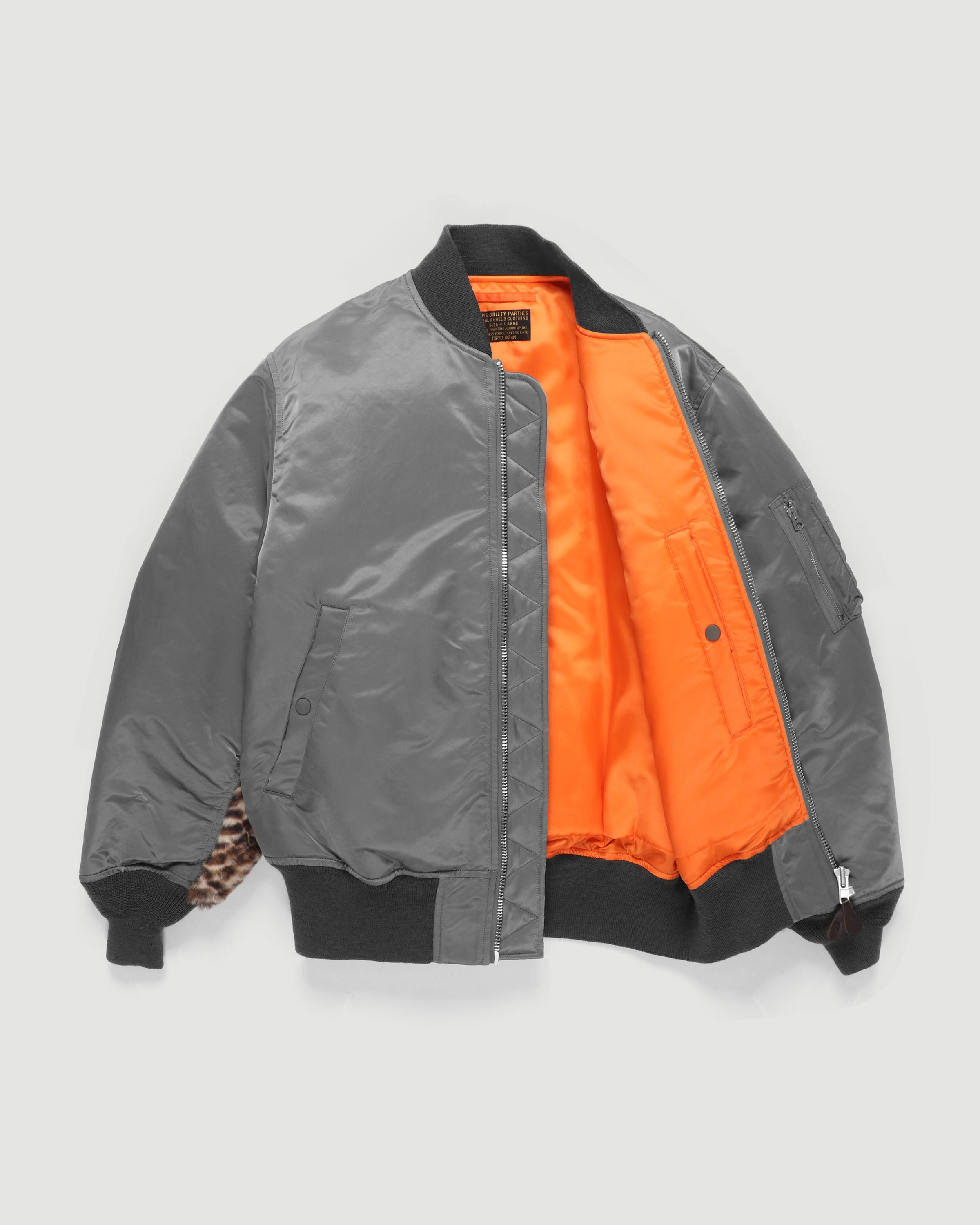 Wacko Maria – MA-1 Flight Jacket Grey – Tenue de Nîmes