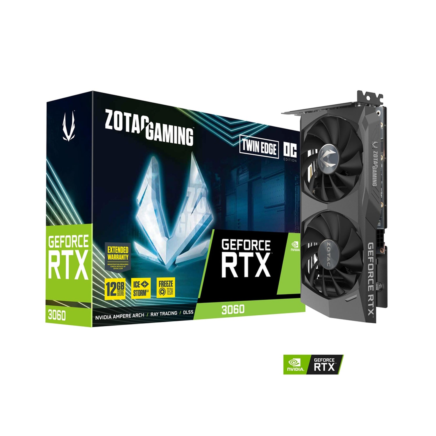 ZOTAC Gaming GeForce RTX 3060 Twin Edge, 12GB - GDDR6,