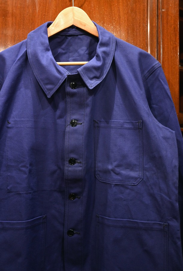 60s デッドストック フランス軍 ワークジャケット コットンツイル 丸襟