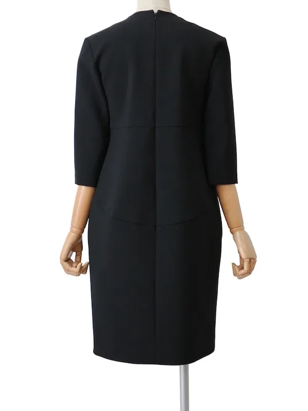 YOKO CHAN（ヨーコチャン） ロングスリーブパールドレス（ブラック