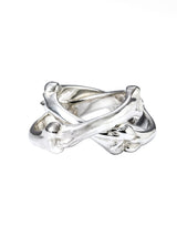 sa.0005AW25-silver ボーンシェイプドデュアルリング The Black-and
