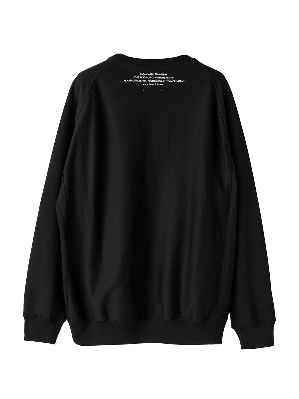 sc.0014AW25-black トロンプルイユタキシードオーバーサイズドクルー