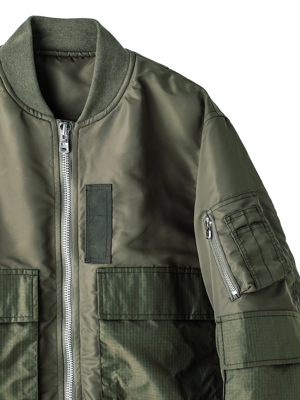 sj.0033AW25-olive b.d.u pocket flight jacket. The Black-and-White
