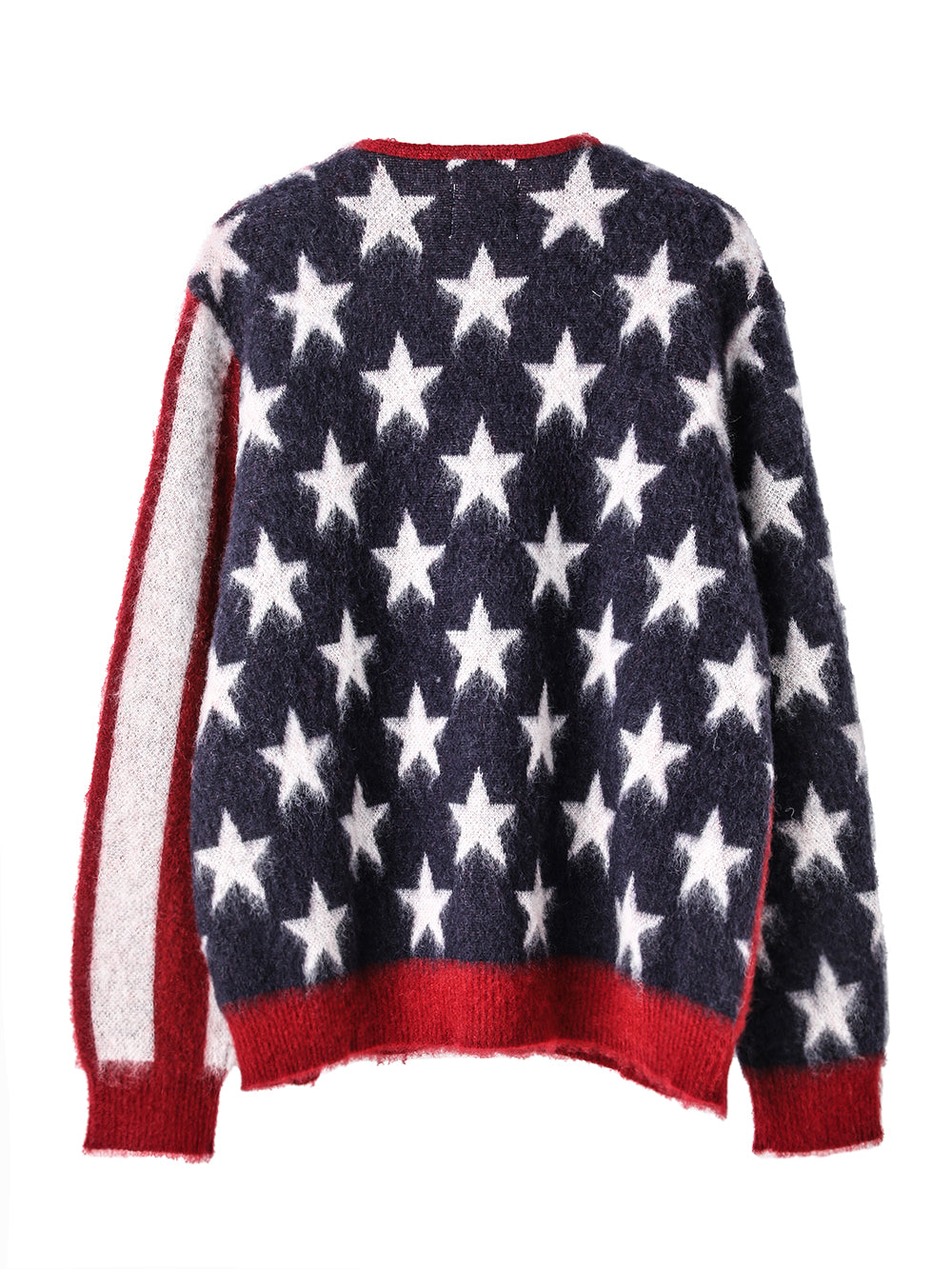 sk.0018AW25-color アメリカンフラッグモヘアカーディガン The Black