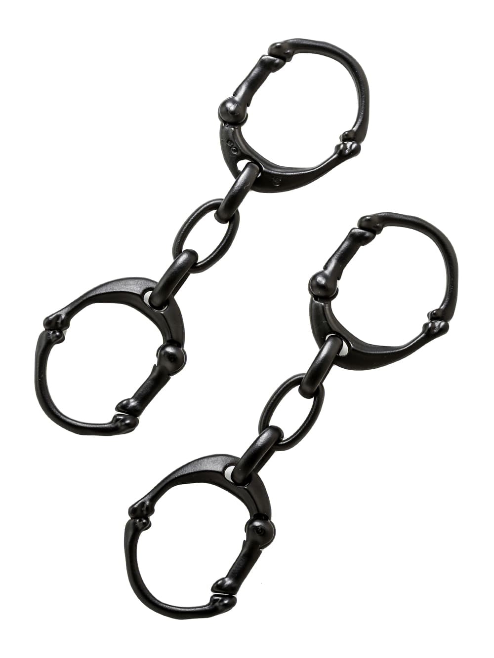 sspj.0022_black ボーンシェイプドカラビナブレスレット-L