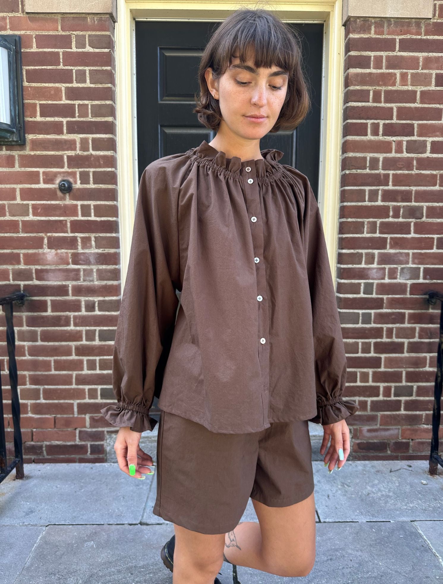 Claire Blouse - Chocolate – Local Woman