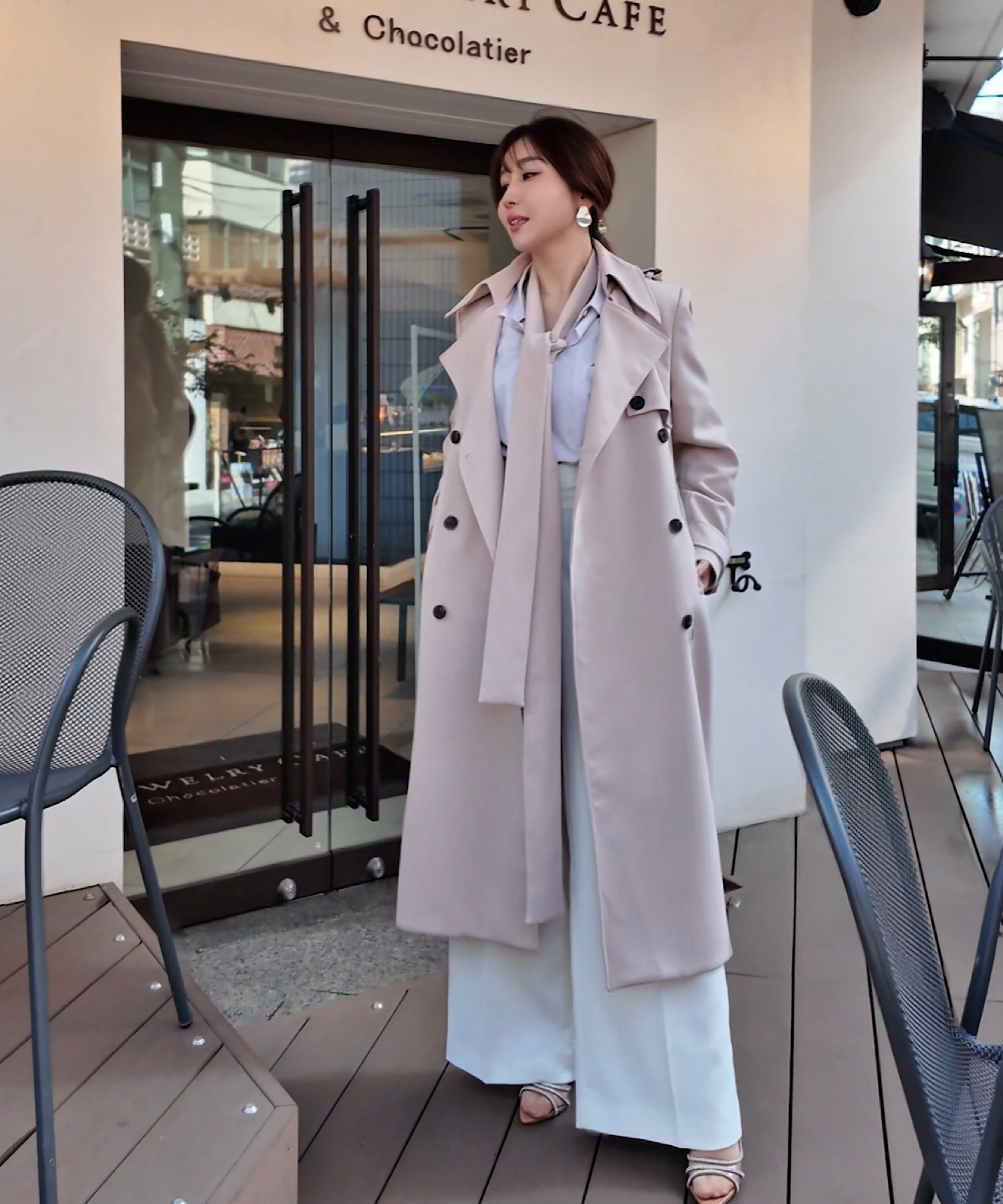 リボンタイ エポーレットトレンチコート | THEODORIC.dy公式通販