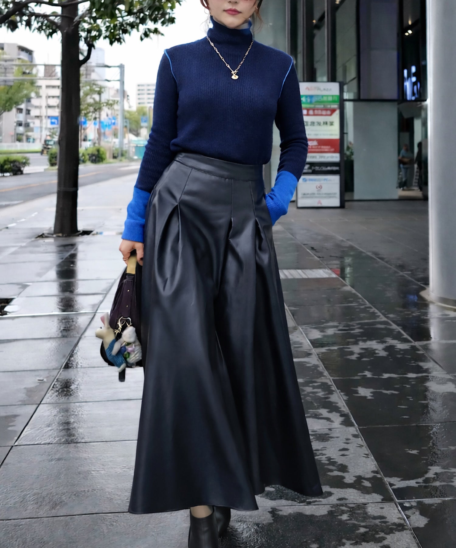 ウールポイント配色タートルネックニット | THEODORIC.dy公式通販