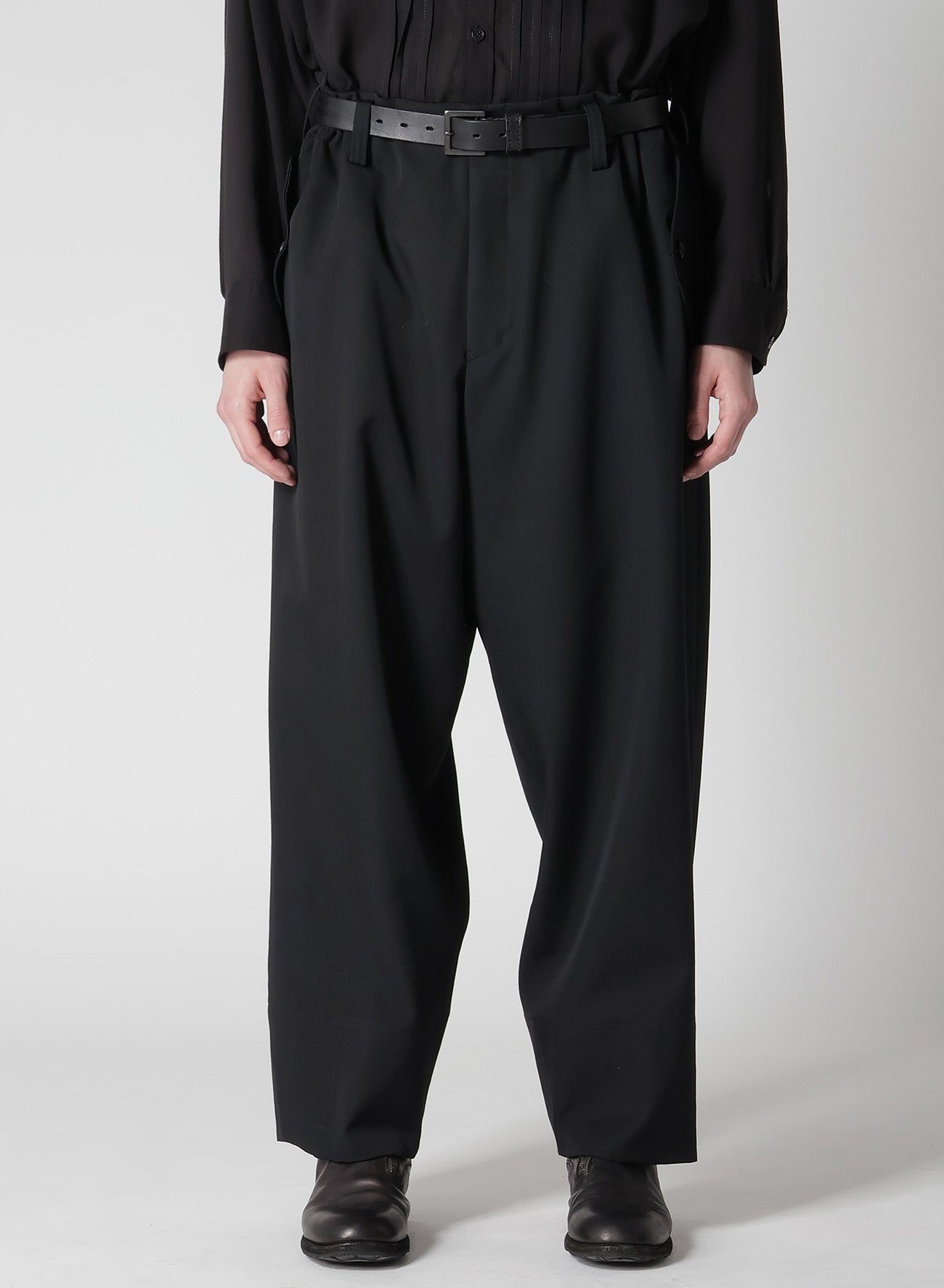 WOOL GABARDINE HEM FACING PANTS – THE SHOP YOHJI YAMAMOTO