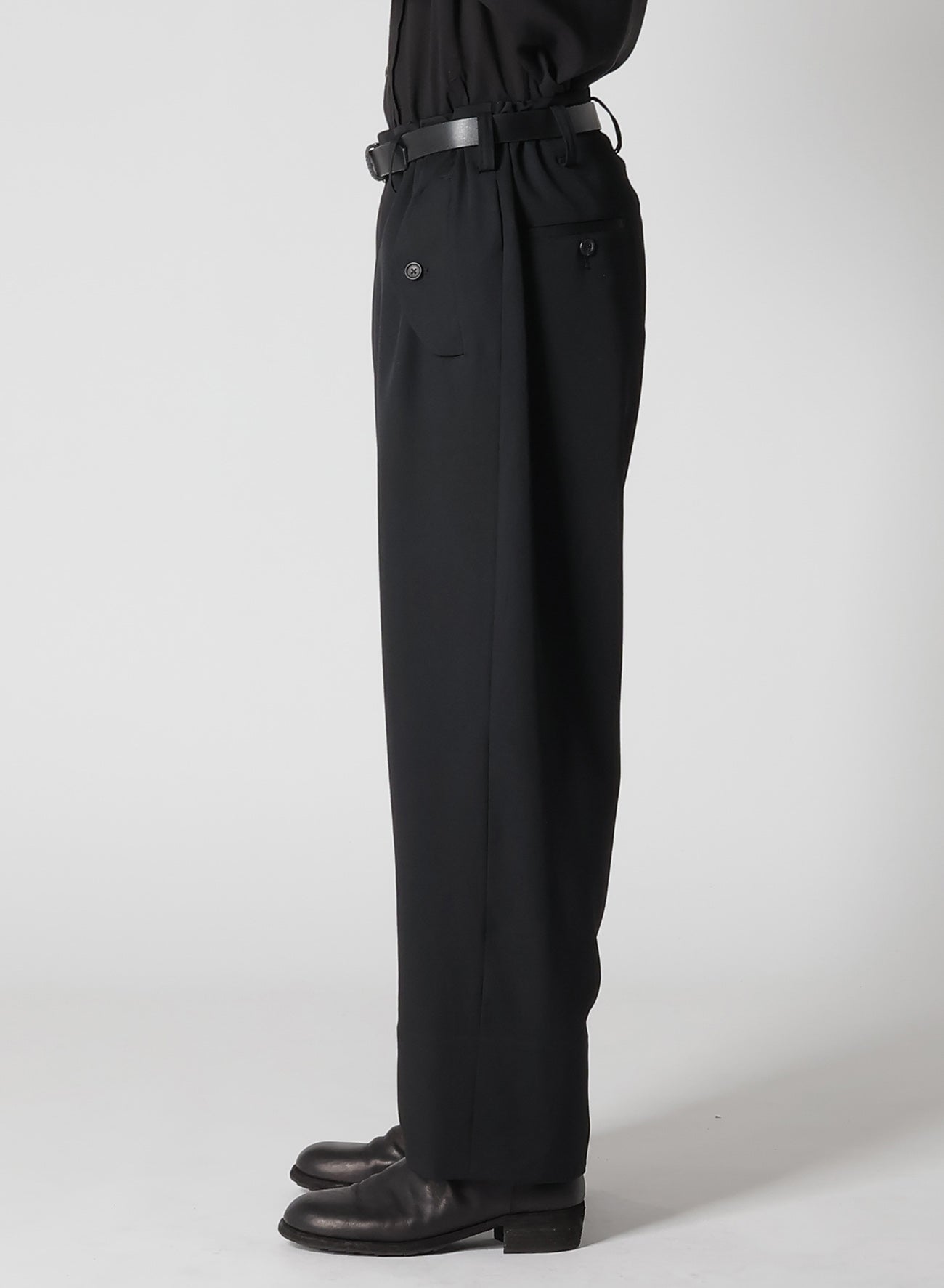 WOOL GABARDINE HEM FACING PANTS – THE SHOP YOHJI YAMAMOTO