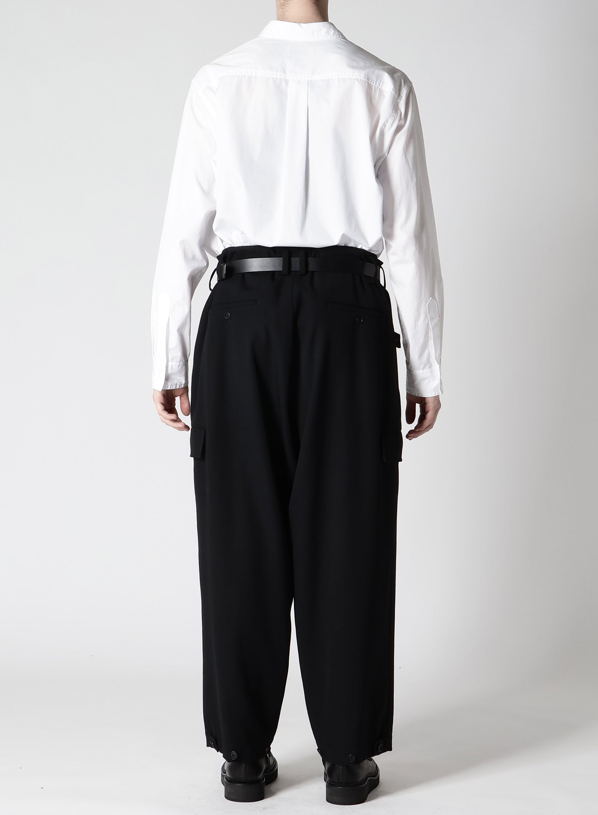 WOOL GABARDINE TAB WIDE PANTS – THE SHOP YOHJI YAMAMOTO