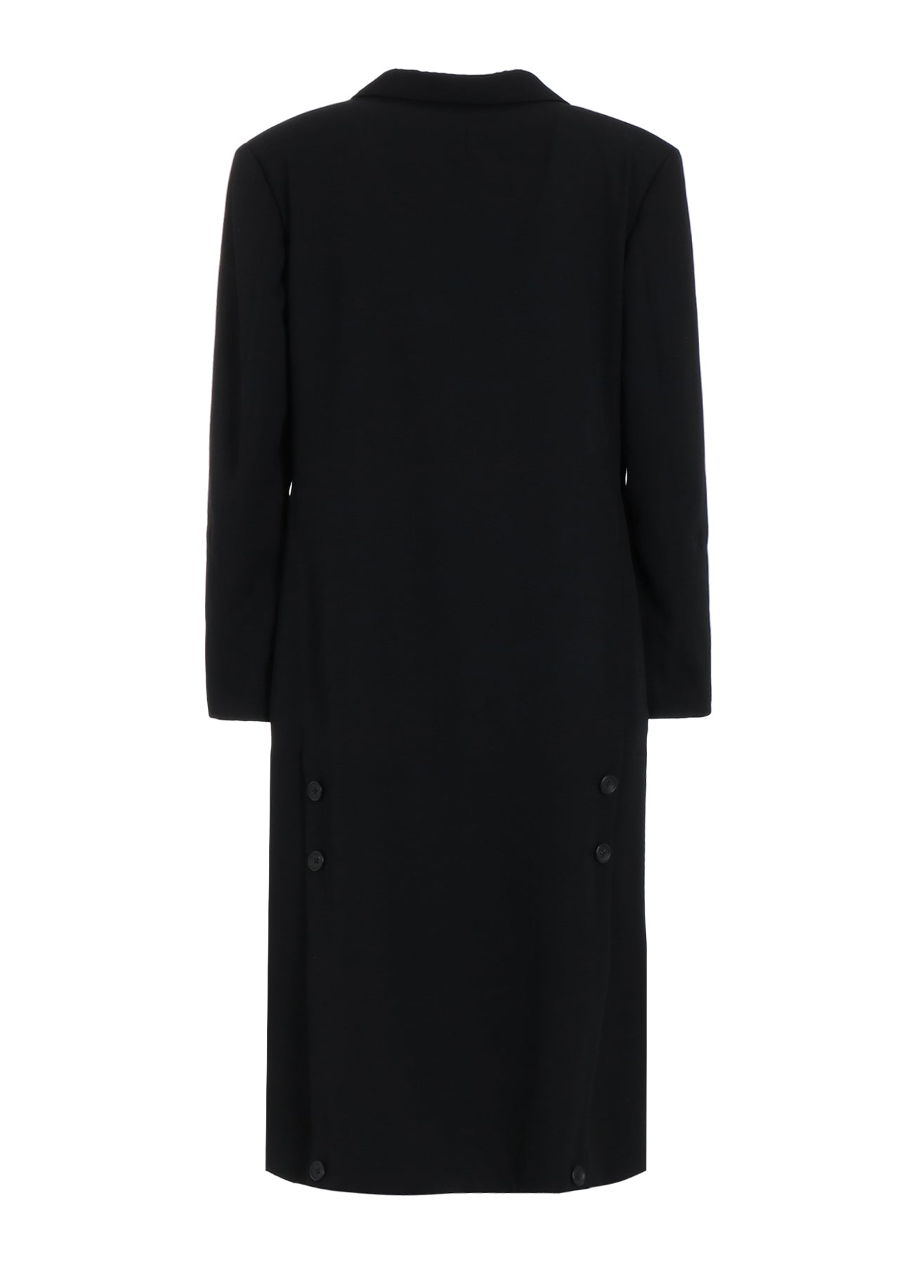 WOOL GABARDINE DIAGONAL BUTTON LONG JACKET – THE SHOP YOHJI YAMAMOTO