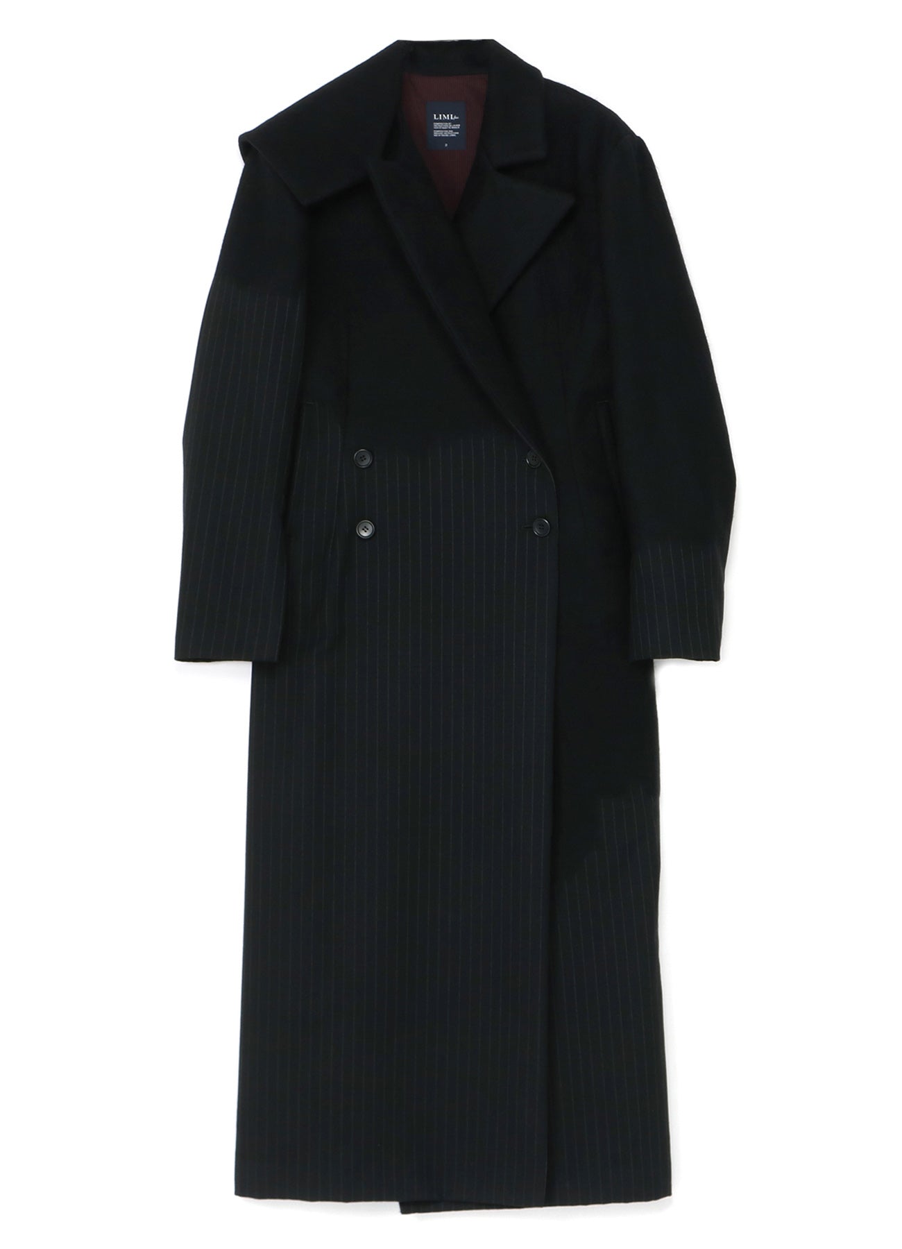 Needle Stripe Double Front Long Coat – THE SHOP YOHJI YAMAMOTO