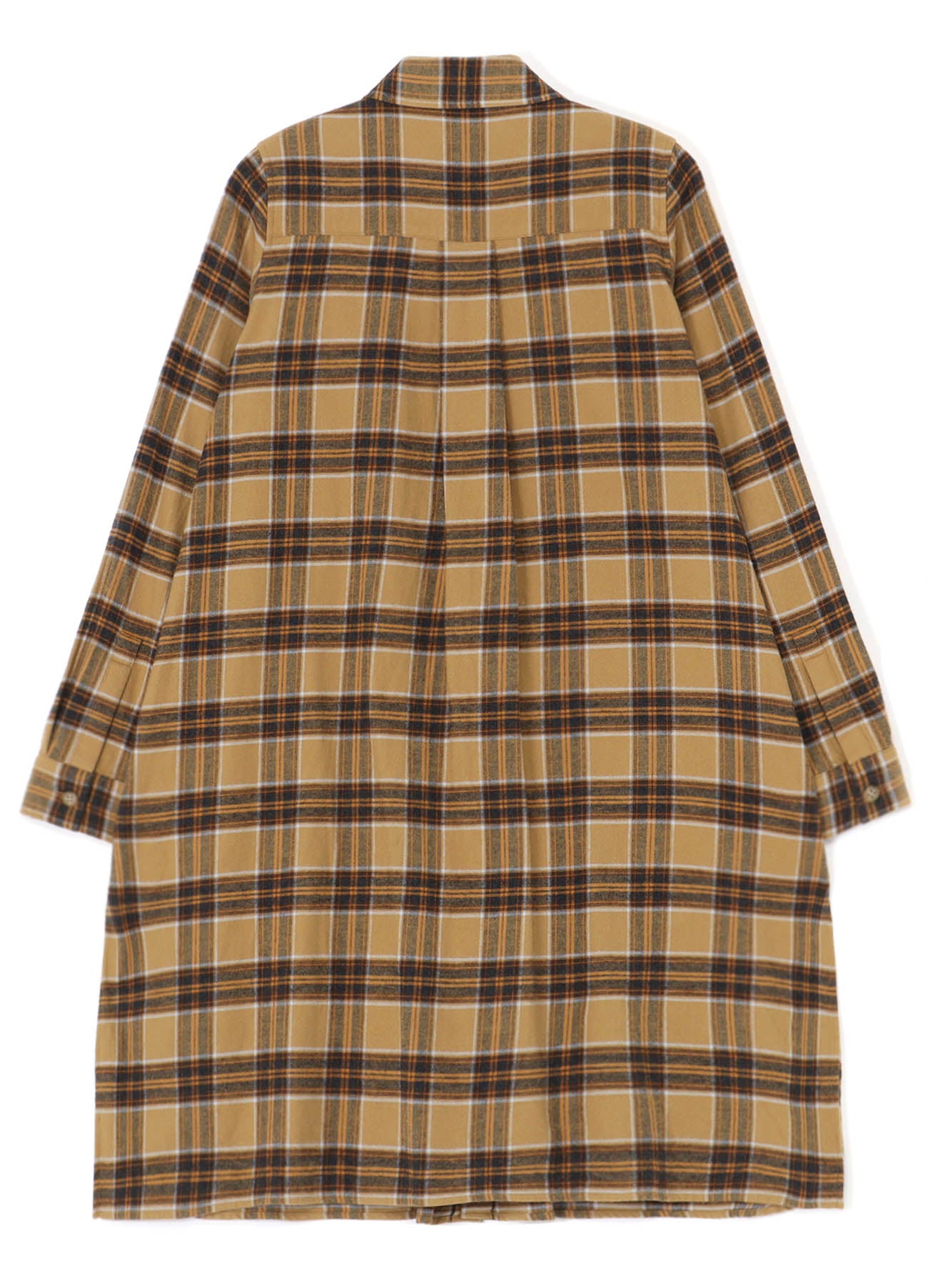 PLAID FLANNEL SHIRT WITH FRONT PLEATS – THE SHOP YOHJI YAMAMOTO