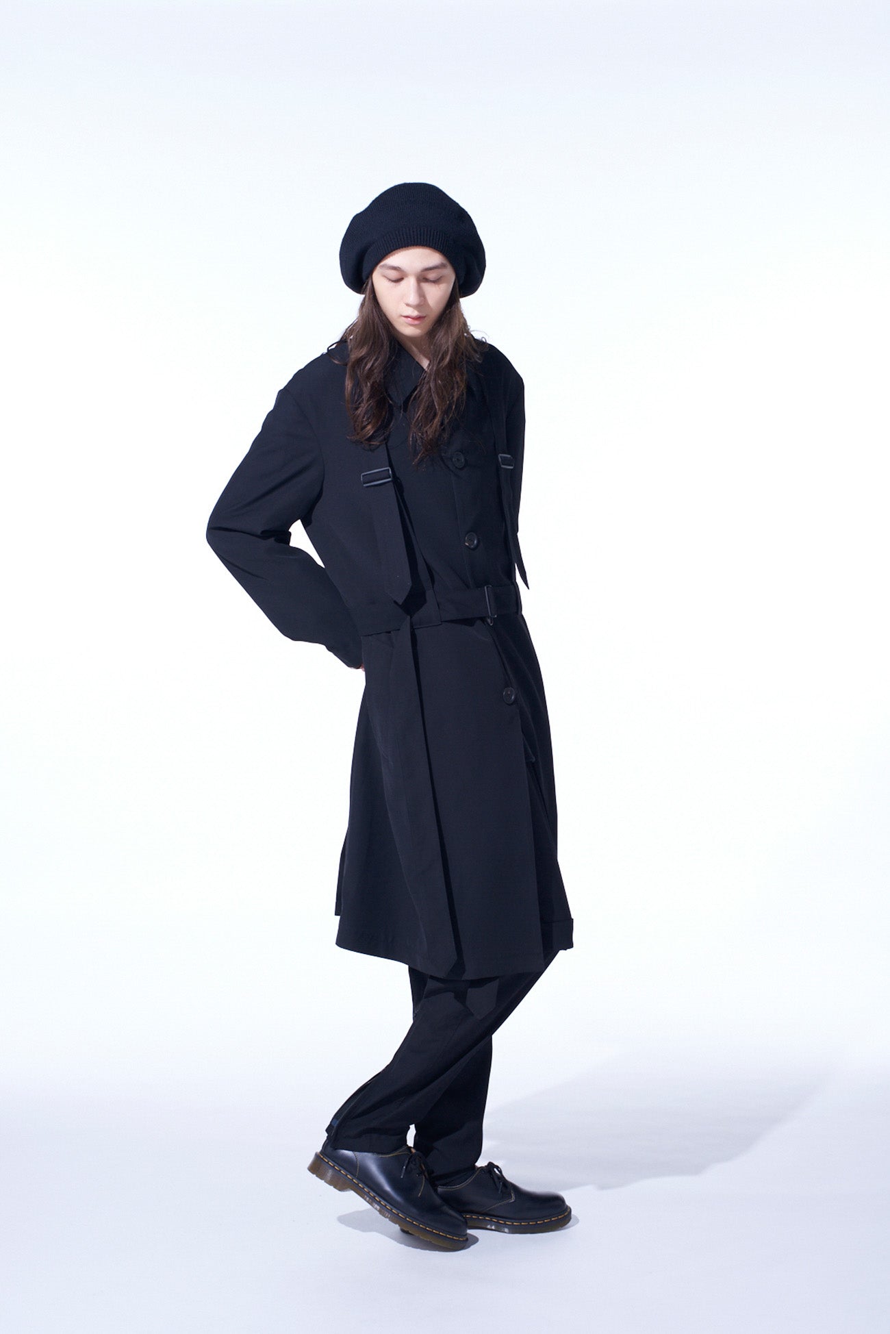 PE/GABARDINE BELTED BANDAGE COAT – THE SHOP YOHJI YAMAMOTO