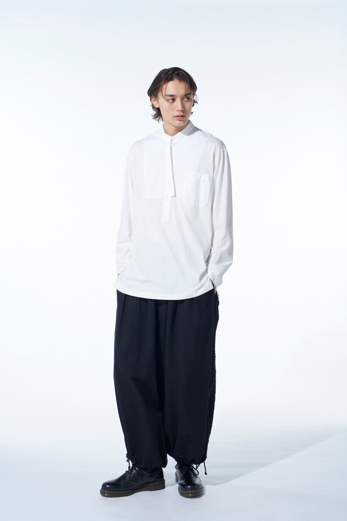 COTTON DRILL CUT-OUT BALLOON PANTS – THE SHOP YOHJI YAMAMOTO