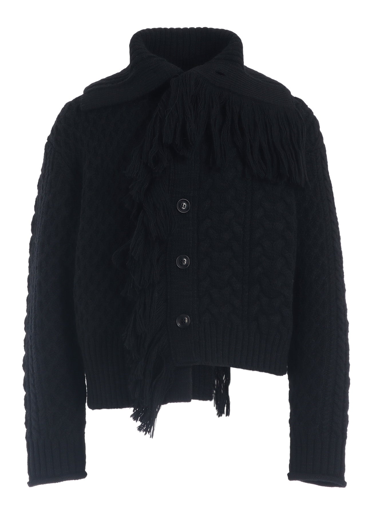 CABLE/FRINGE CARDIGAN – THE SHOP YOHJI YAMAMOTO