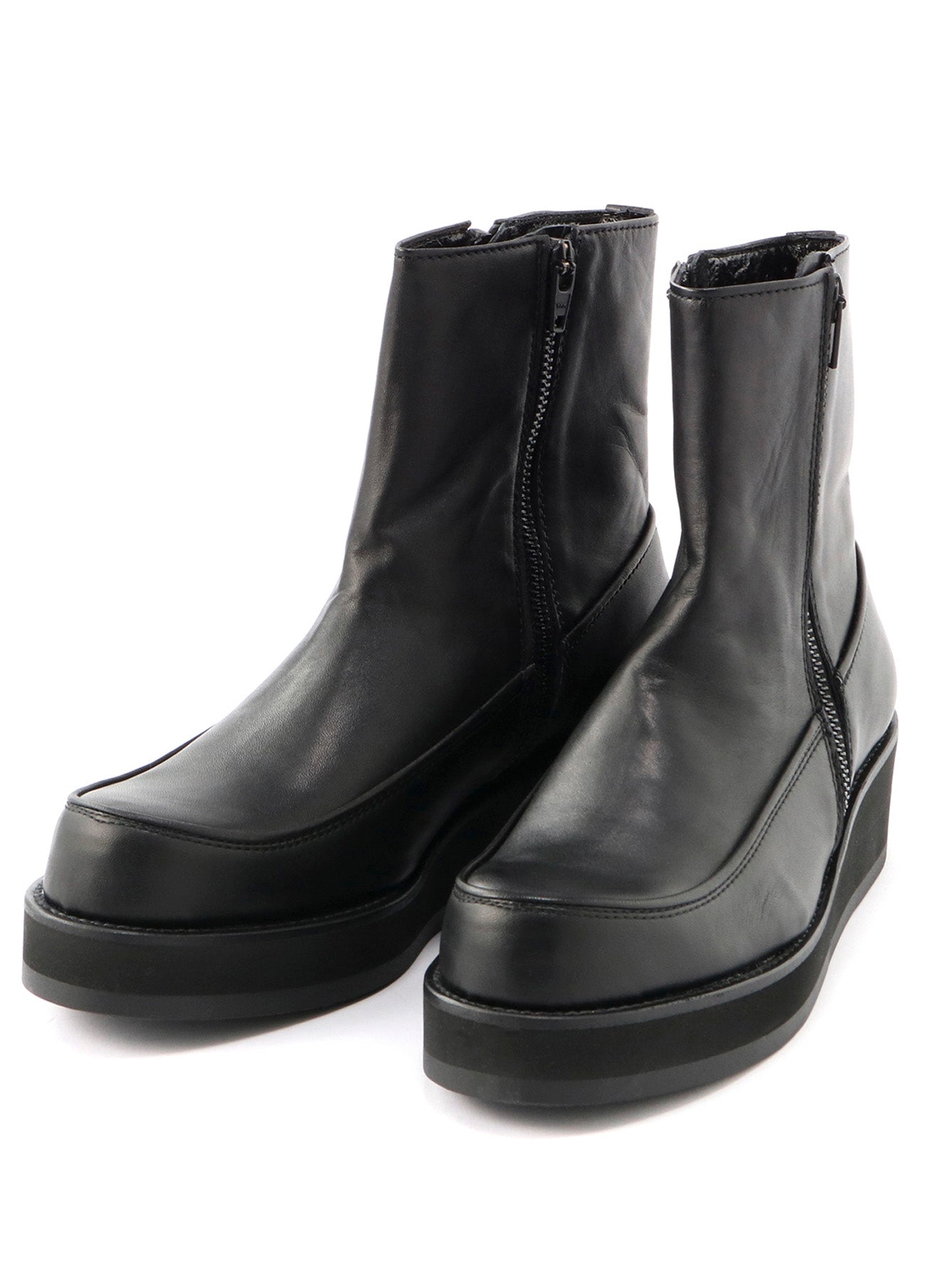 Smooth Leather Thick Sole W-Zip Boots – THE SHOP YOHJI YAMAMOTO