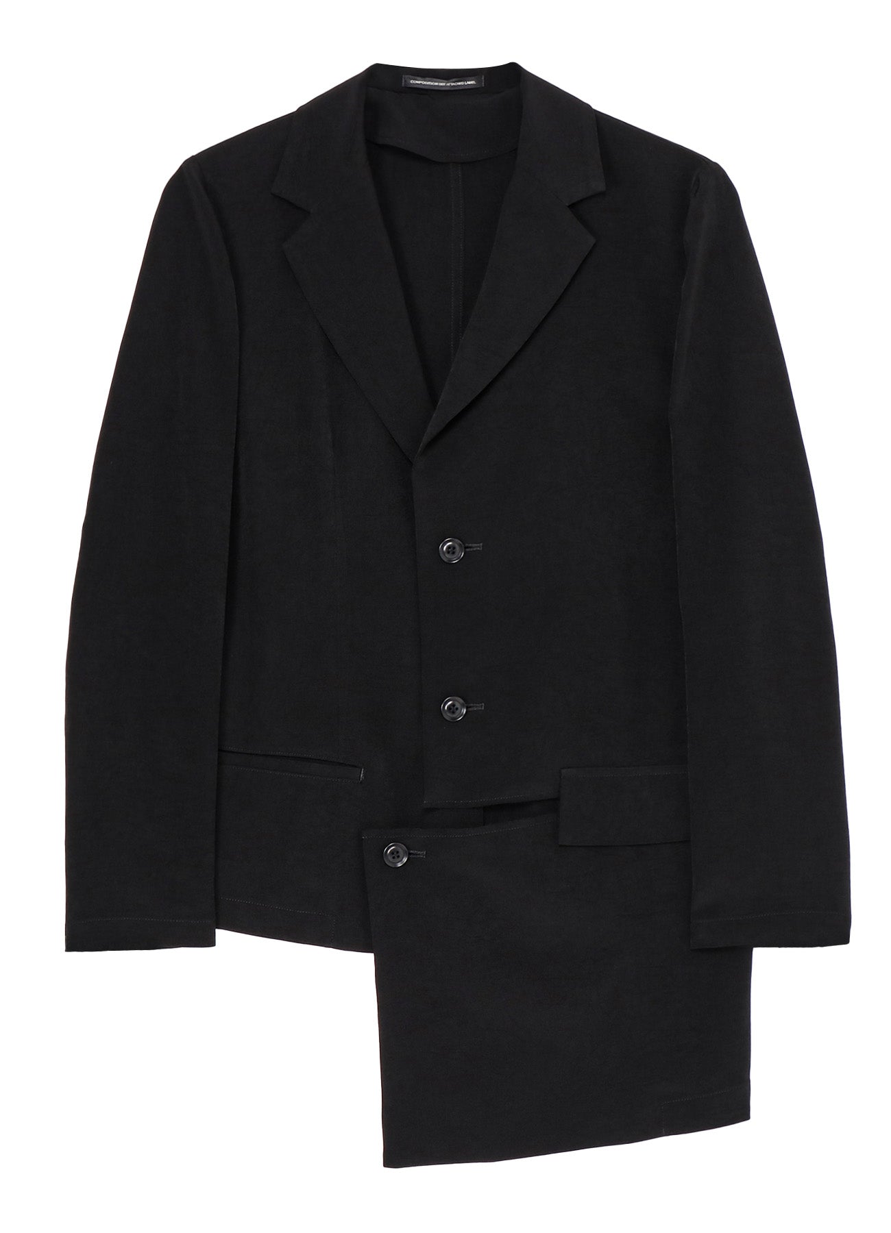 CREPE de CHINE ASYMMETRIC JACKET – THE SHOP YOHJI YAMAMOTO