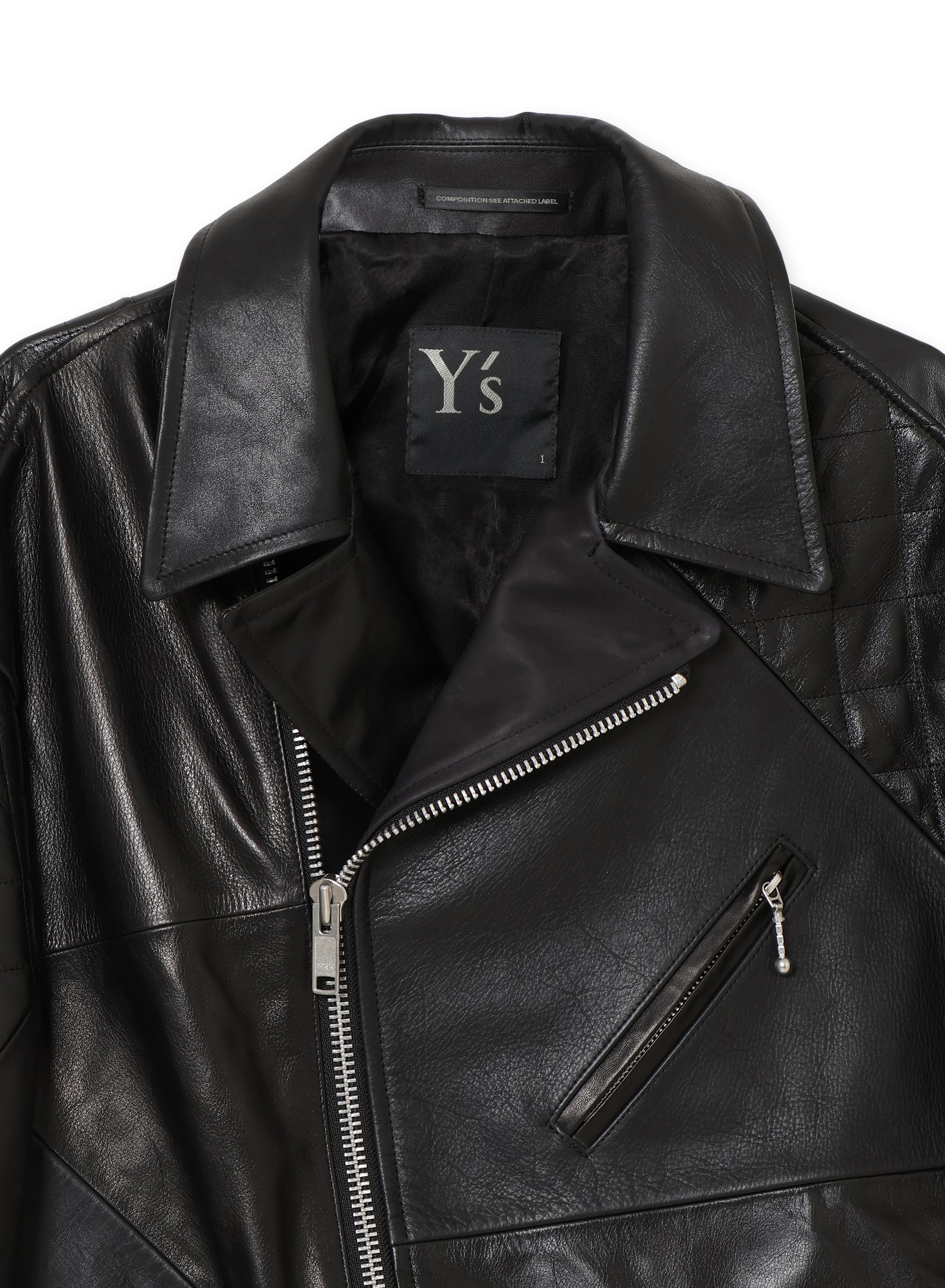 LEATHER PATCHWORK JACKET – THE SHOP YOHJI YAMAMOTO
