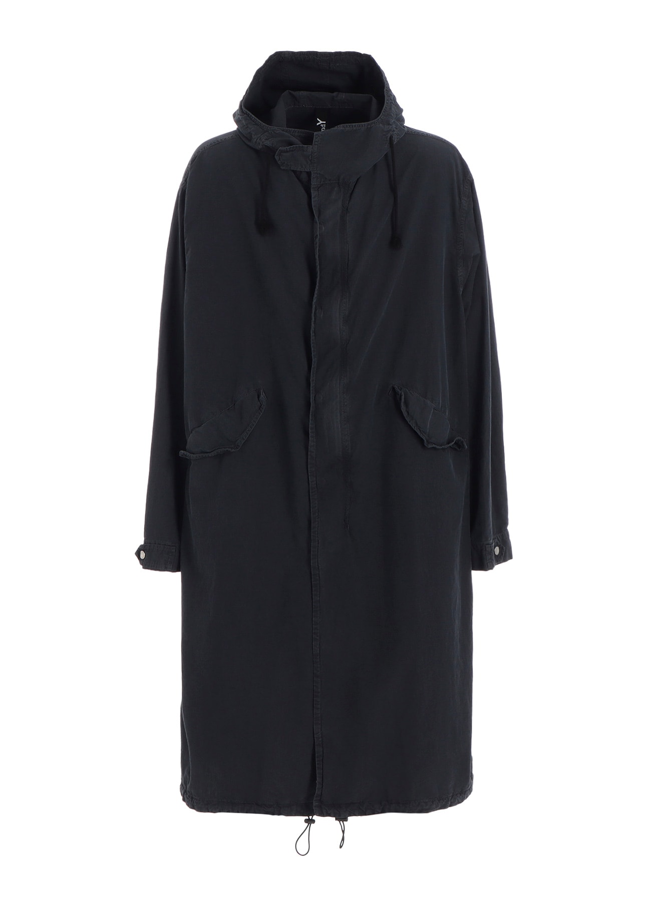 C/NY SULFUR DYEING STONE WASH BIO HOODED MODS COAT(M Black