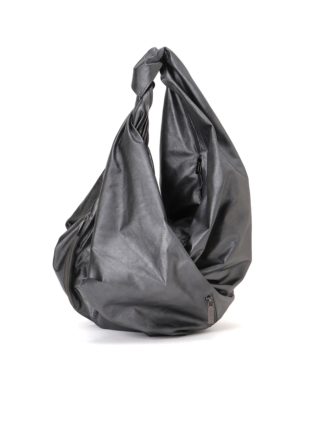 DRAPED ZIP BAG(FREE SIZE Gunmetal x Blue): discord Yohji Yamamoto