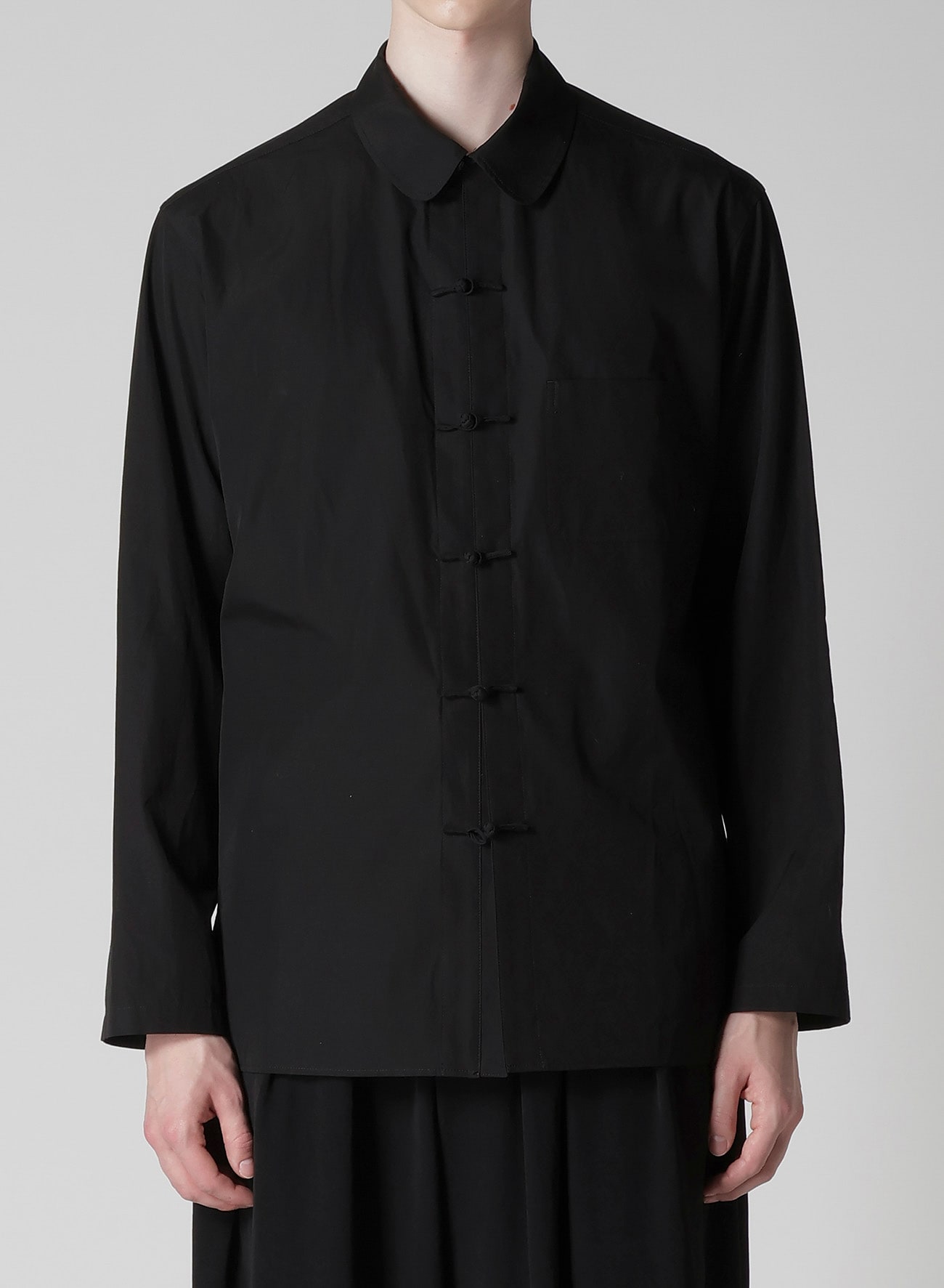 100/2 BROAD CHINA BUTTON BLOUSE(S Black): Vintage｜Special Price