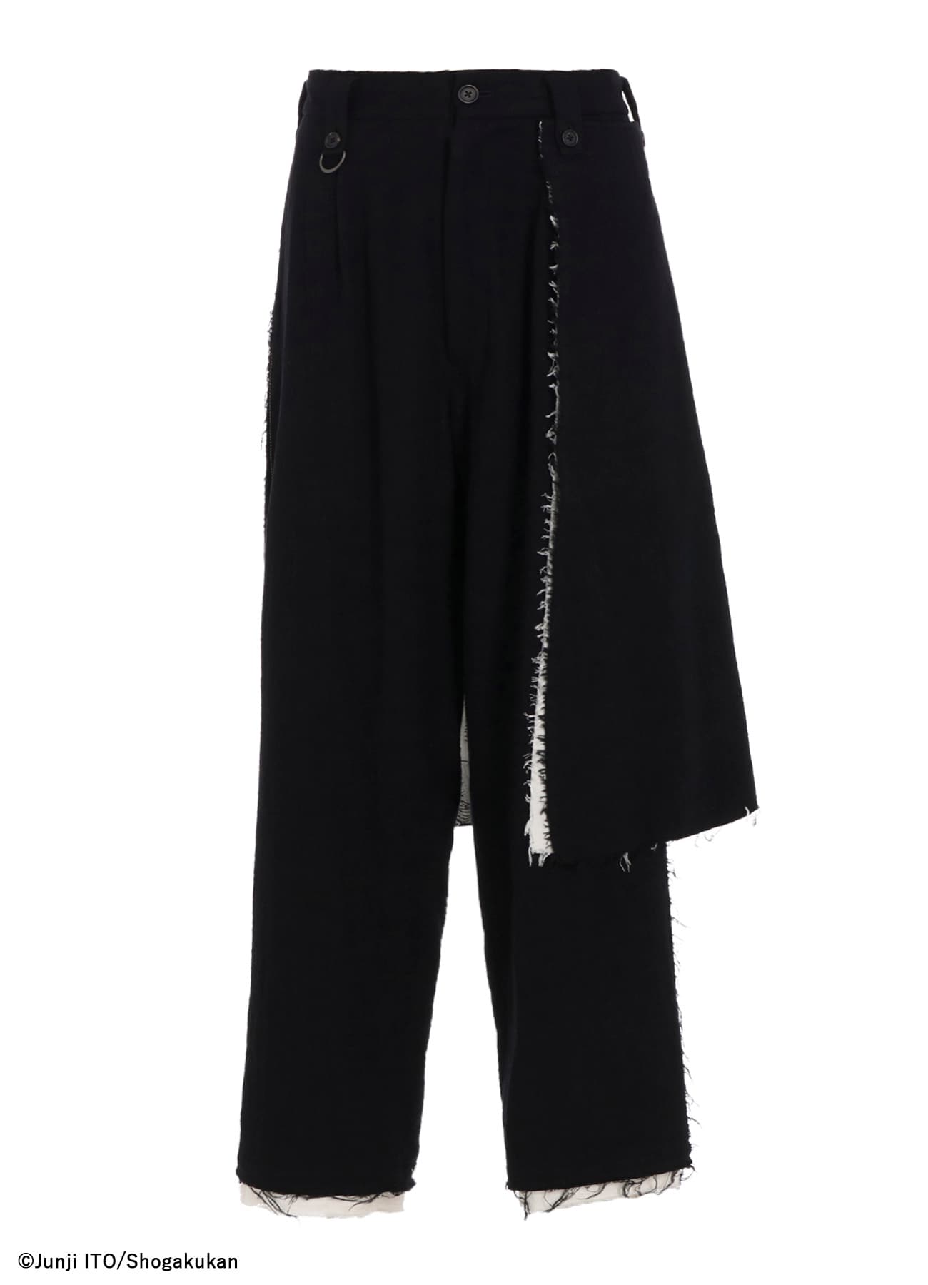 S'YTE × Junji ITO -UZUMAKI- KIRIE PRINTED WRAP SKIRT PANTS(M Black