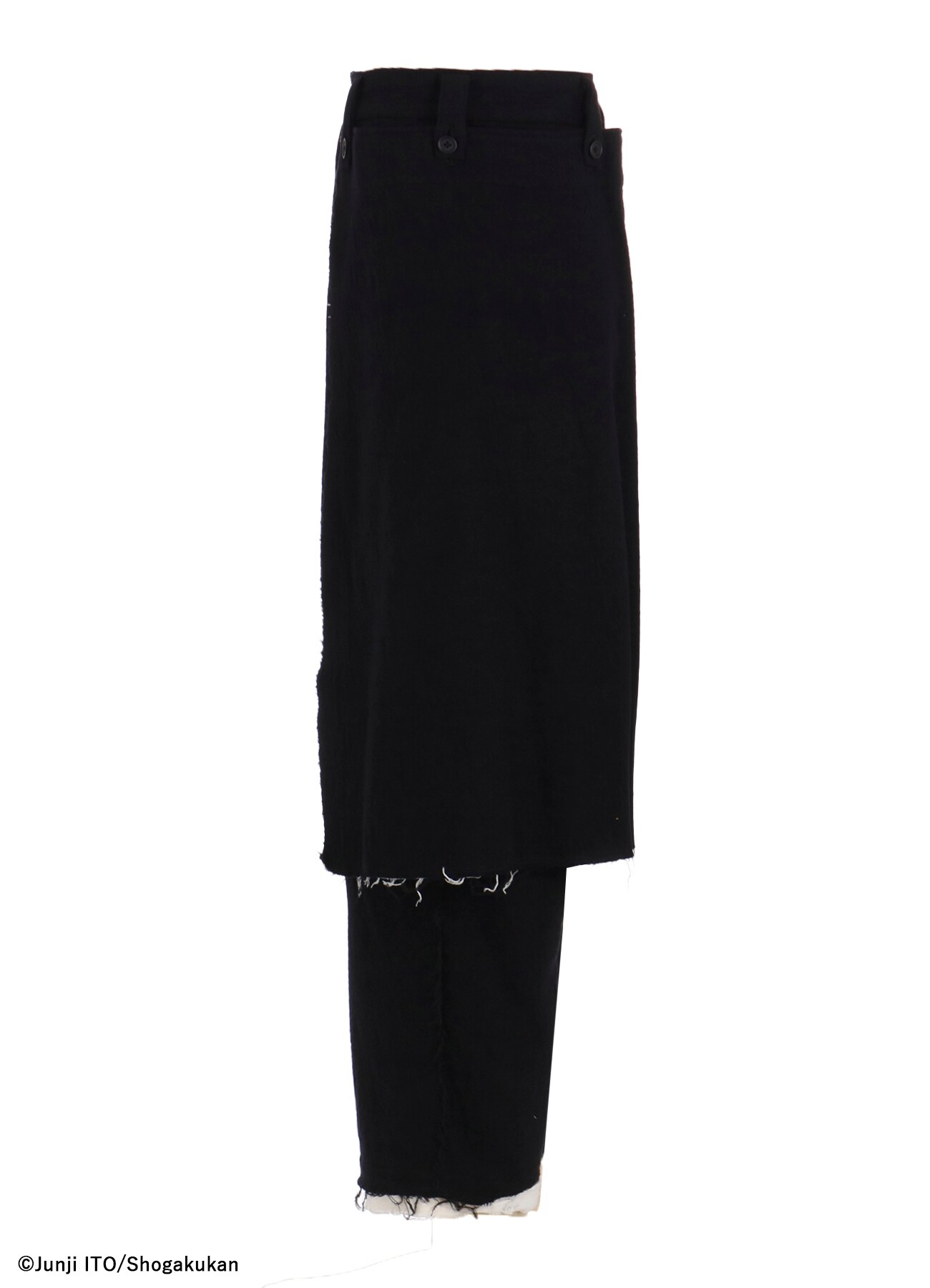 S'YTE × Junji ITO -UZUMAKI- KIRIE PRINTED WRAP SKIRT PANTS(M Black