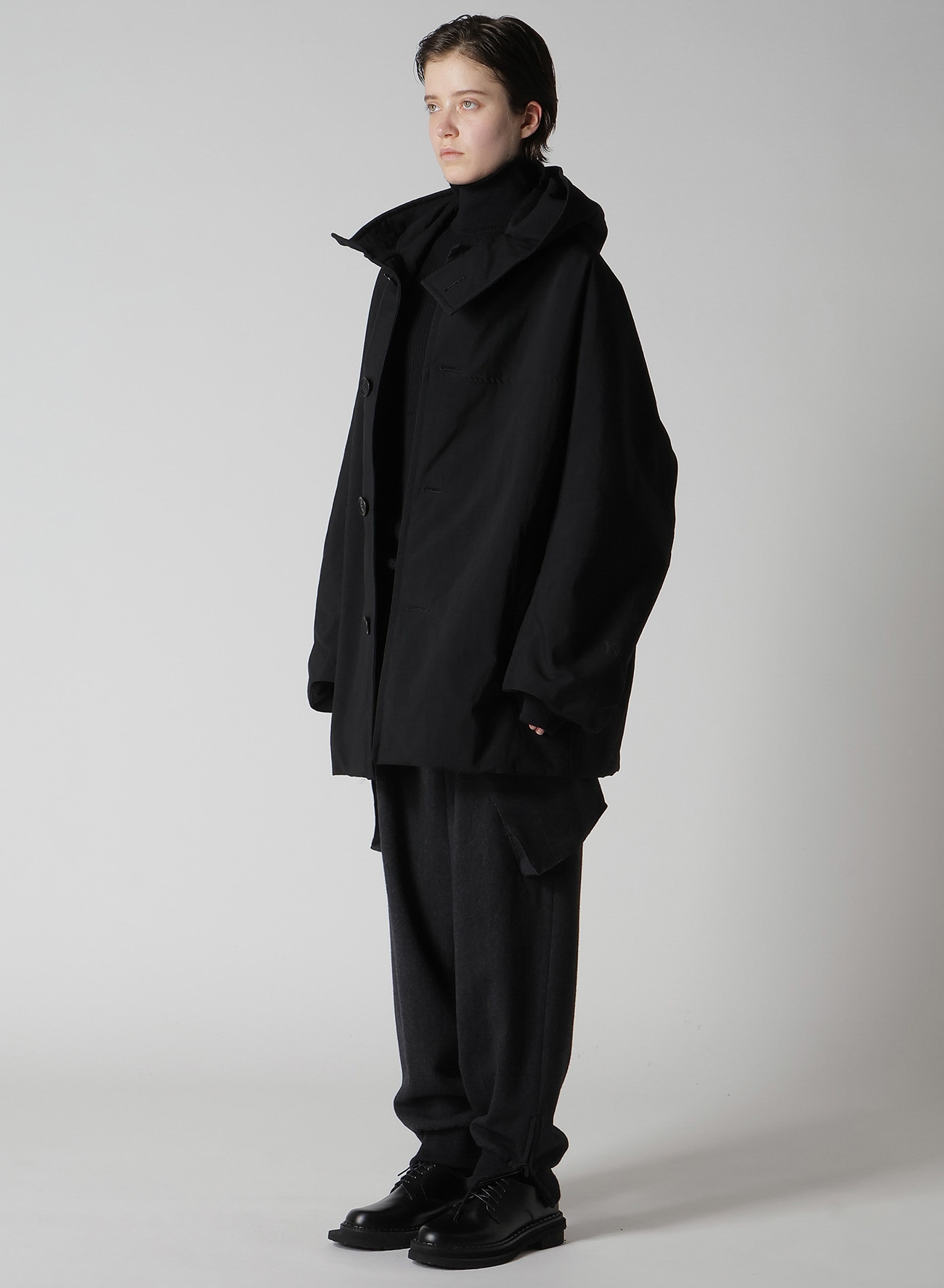 NY/ VINTAGE OXFORD HOODIE COAT(XS Black): Y's｜THE SHOP YOHJI YAMAMOTO