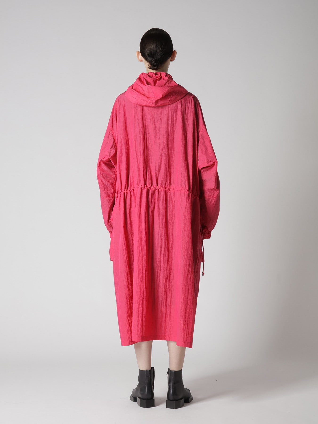 NY/ JET TAFFETA HOODED BIG COAT(XS Pink): Y's｜THE SHOP YOHJI YAMAMOTO