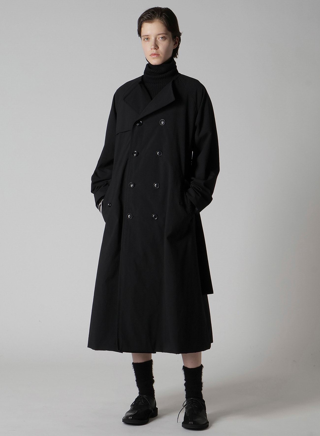 NY/ VINTAGE OXFORD TRENCH COAT(XS Black): Y's｜THE SHOP YOHJI YAMAMOTO