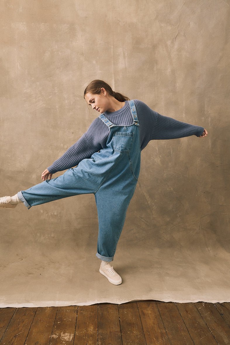 The Oversized Denim Dungaree - Women's – The Simple Folk