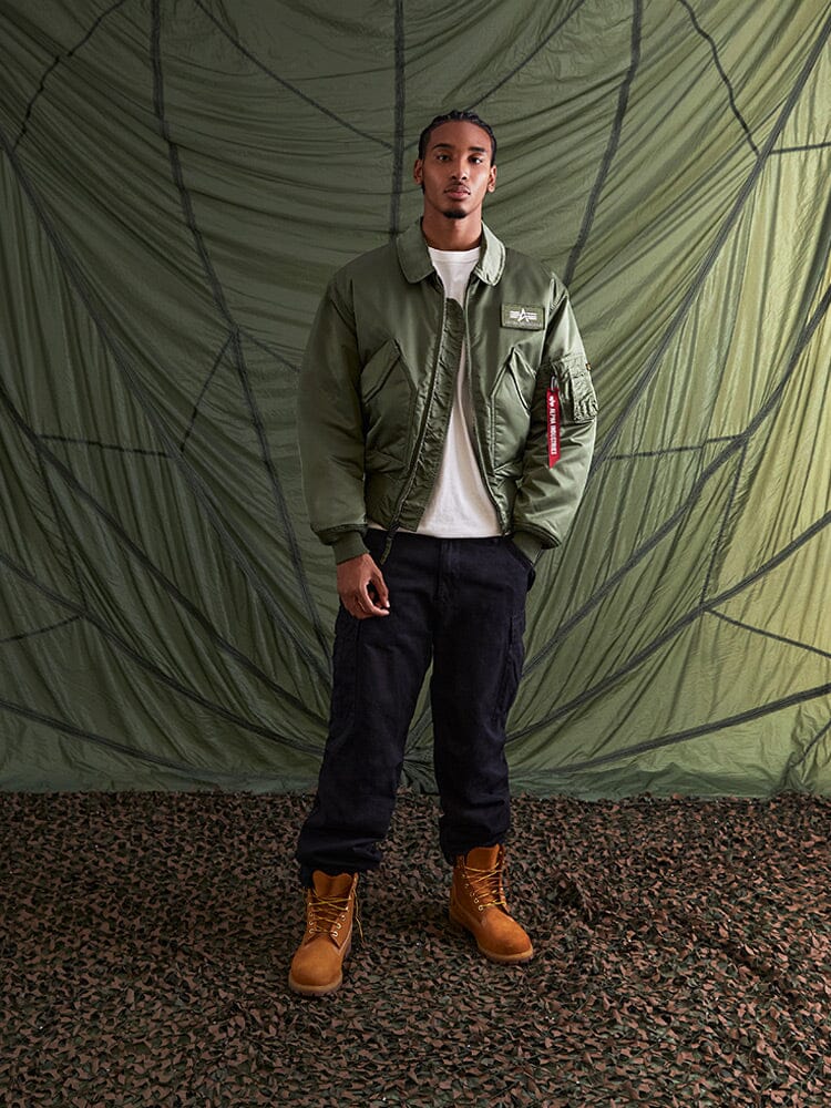 Alpha CWU 45/P BOMBER JACKET (HERITAGE)- SAGE GREEN – The Surplus Guy