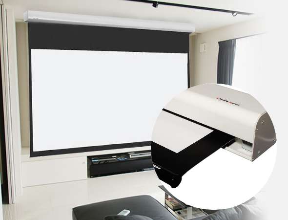電動 プロジェクター スクリーン ワイド110インチ 吊り下げ|WCB2435WEM