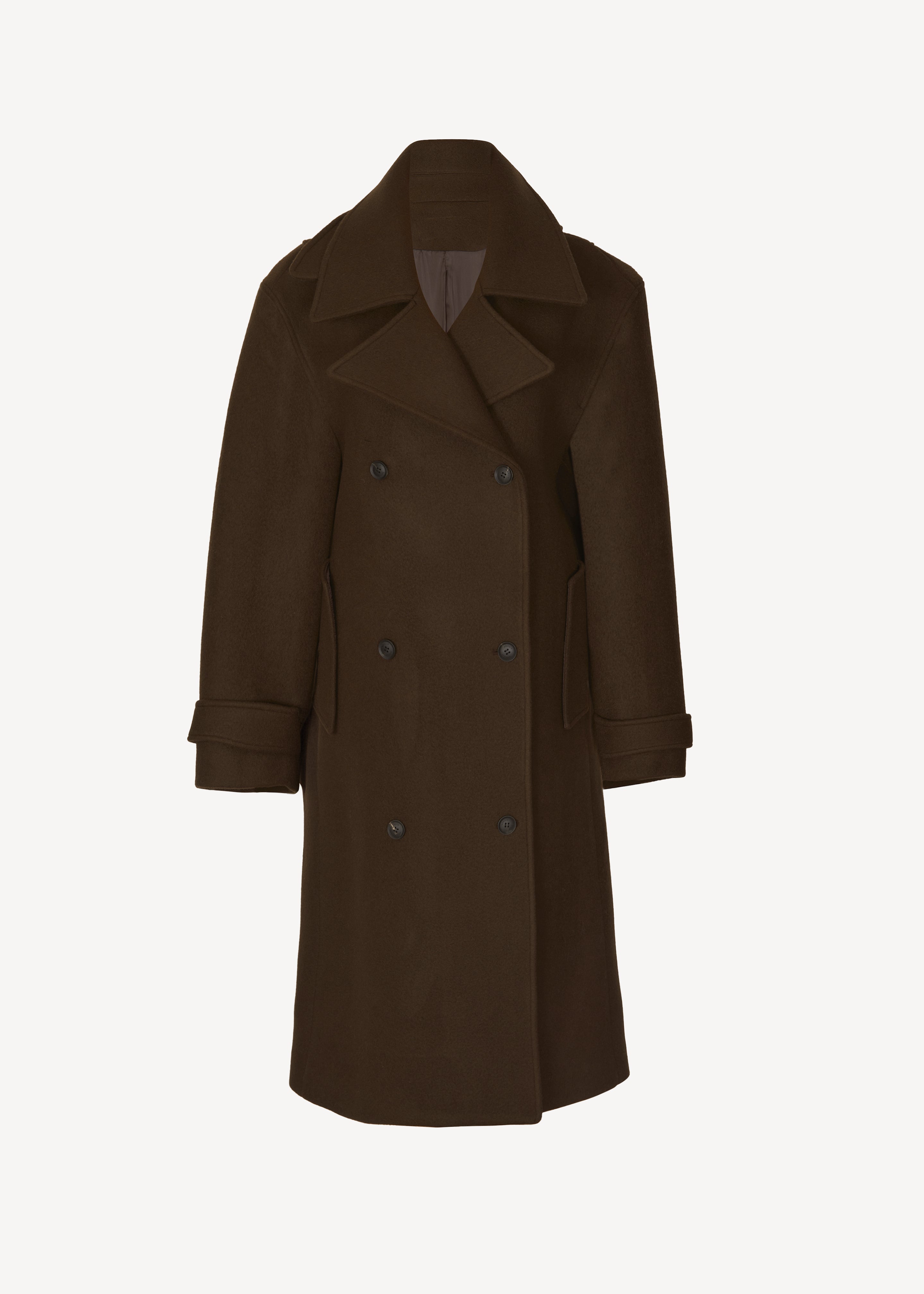 Calbourne Oversized Wool Coat - Brown – The Frankie Shop
