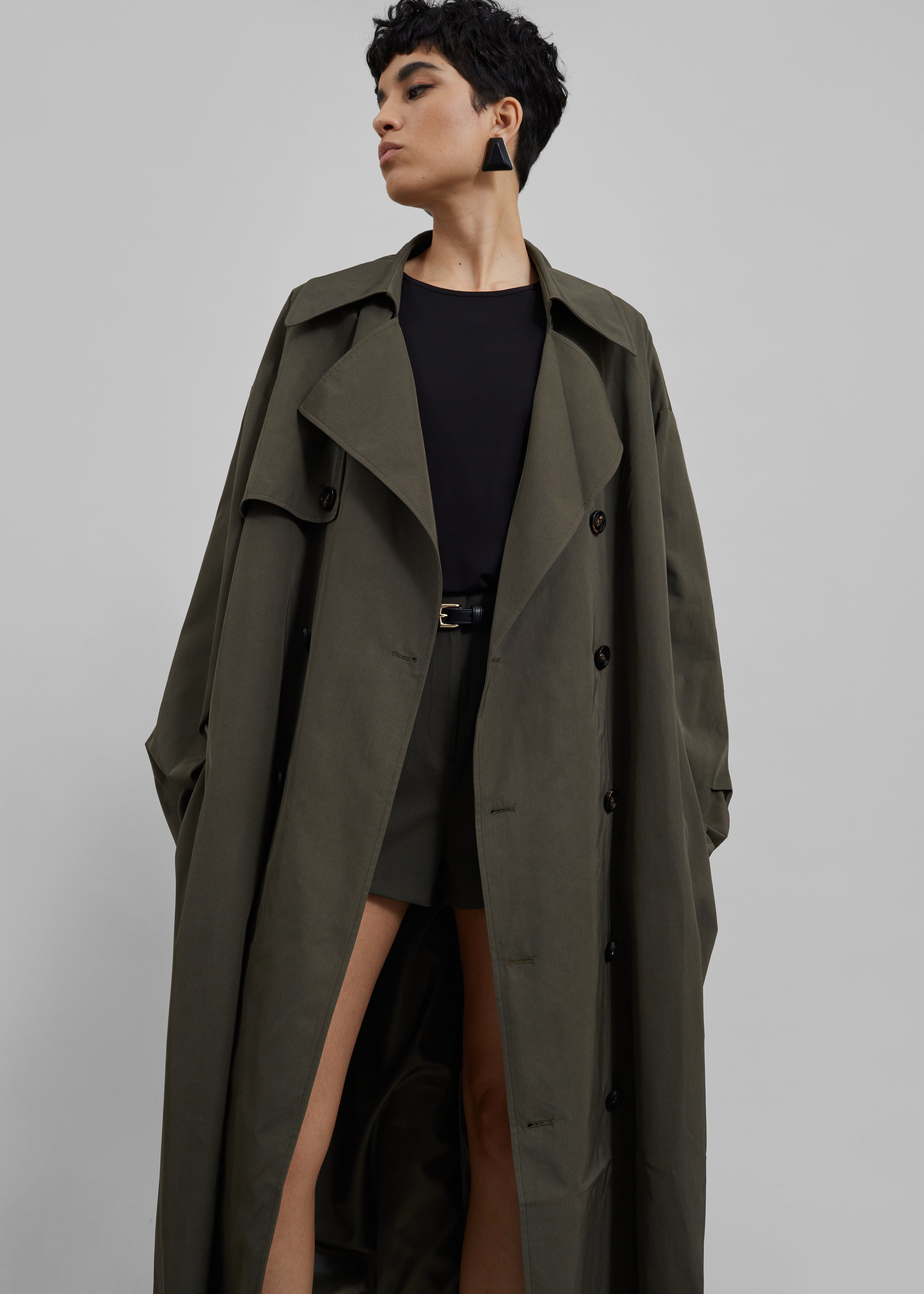 Mavis Oversized Trench - Khaki – The Frankie Shop