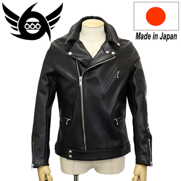 正規取扱店 666 LEATHER WEAR LJM-8 フロントフラップ ライダース