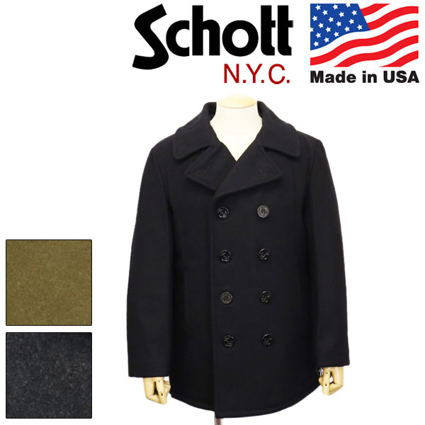 正規取扱店 Schott (ショット) 7658 740US 24oz PEACOAT メルトン