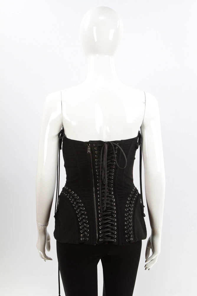 Top Corset Dolce & Gabbana Tule/Tiras Preto - BFF Shop