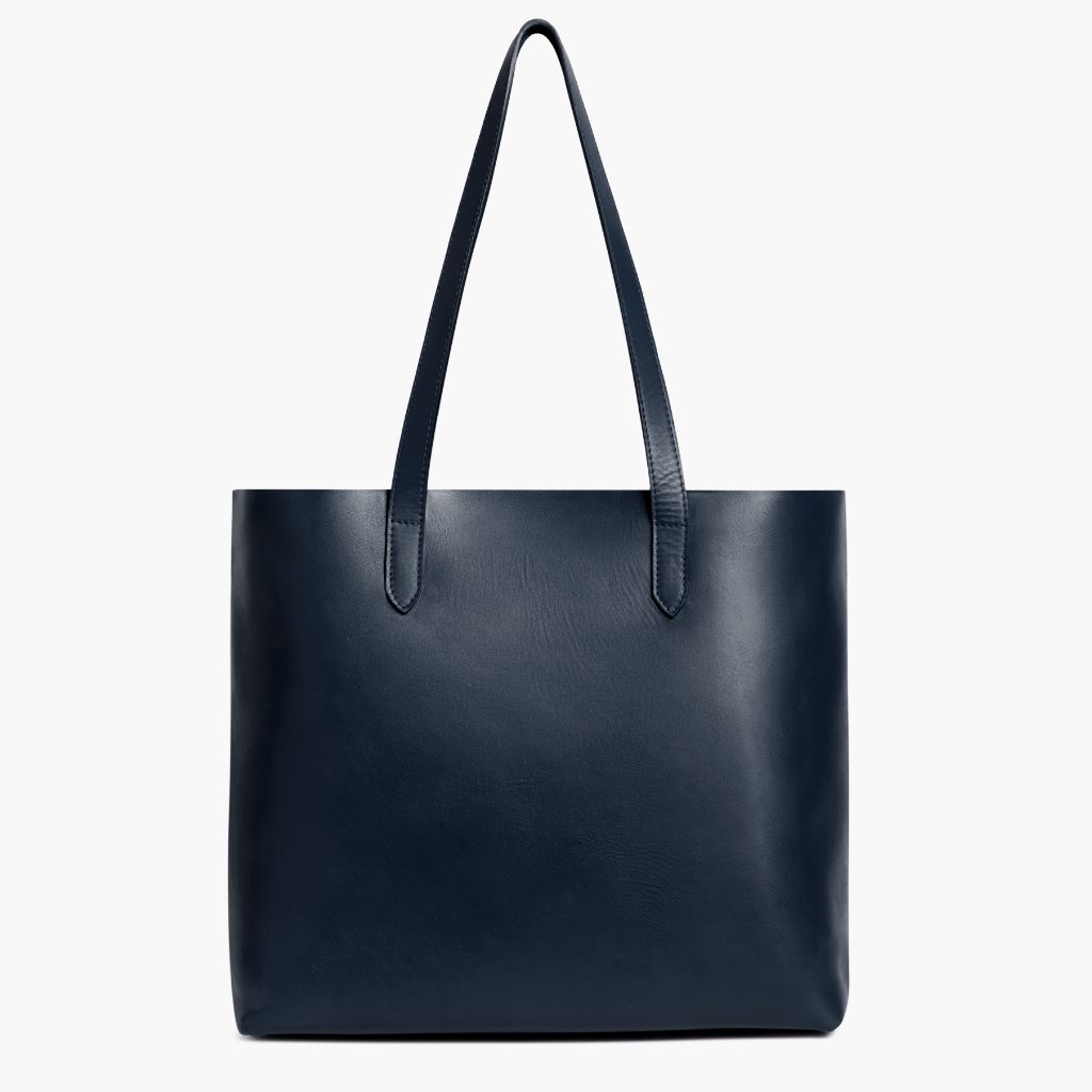 Women's Extra Large Leather Tote Bag In Navy Blue – Thursday