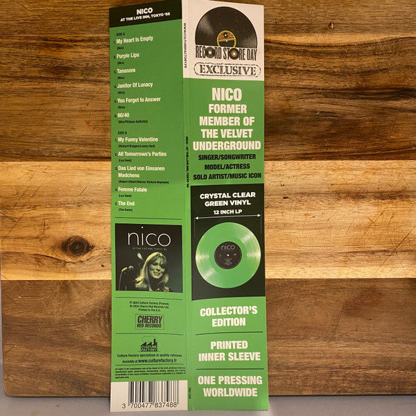 NICO (ニコ ) - At The Live Inn, Tokyo '86 (US-EU 2024 レコード