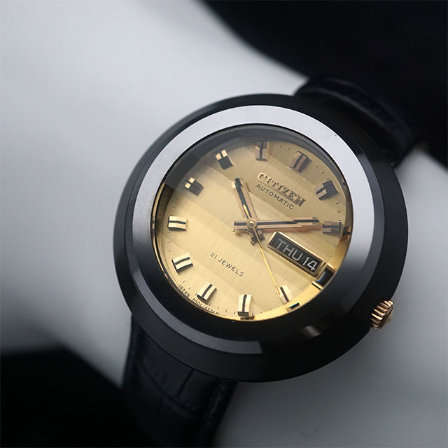 シチズン カスタム V2 ブラッキーケース アンティークウオッチ 良品