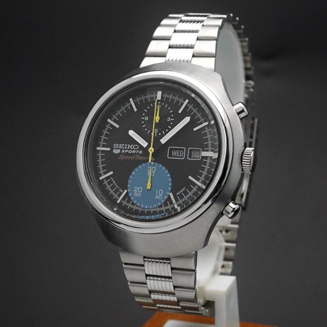 セイコー 5スポーツ スピードタイマー 黒文字盤 縦目 Cal.6138