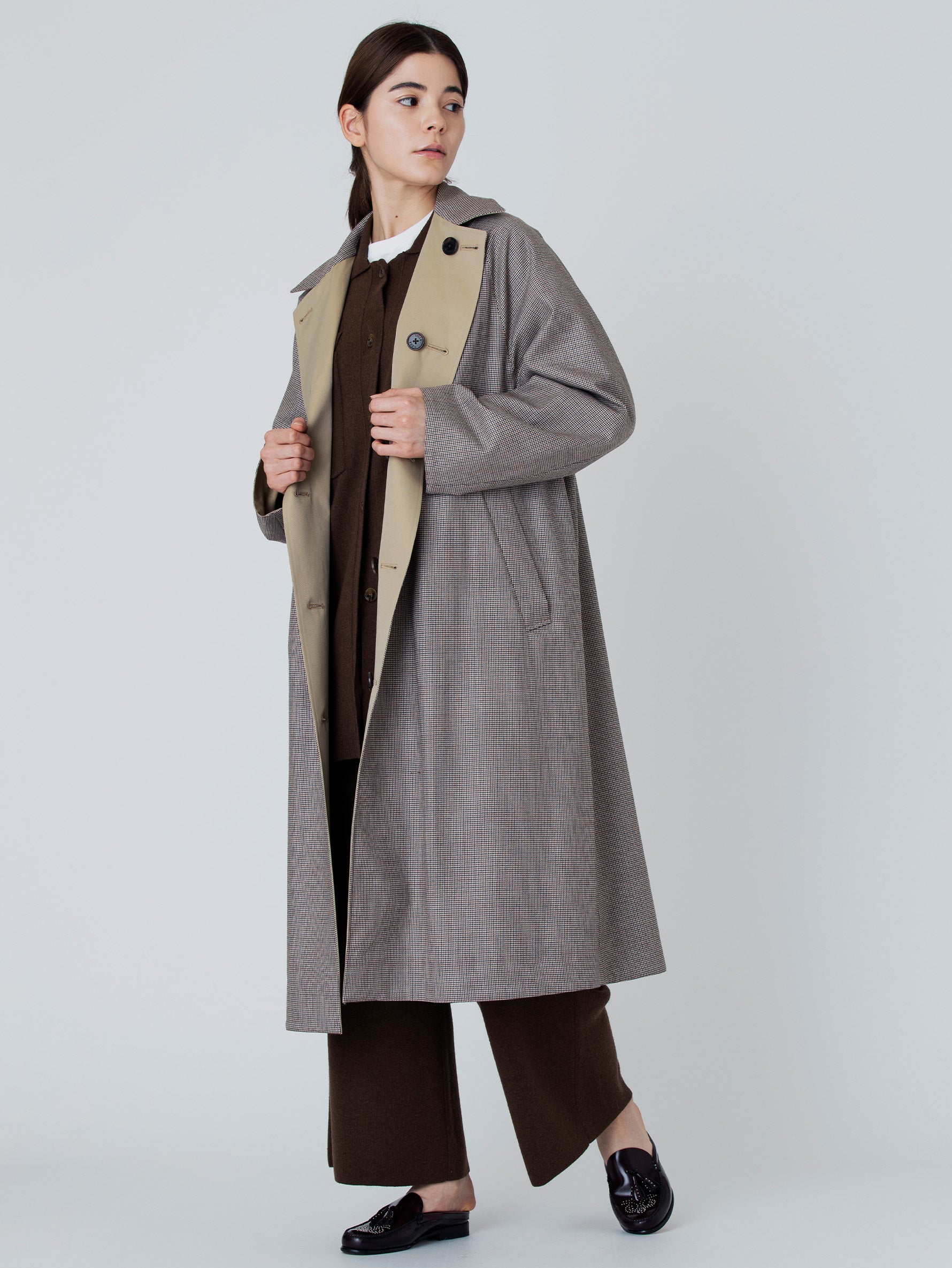 リバーシブルステンカラーコートクラシックUNI/TBBA-002