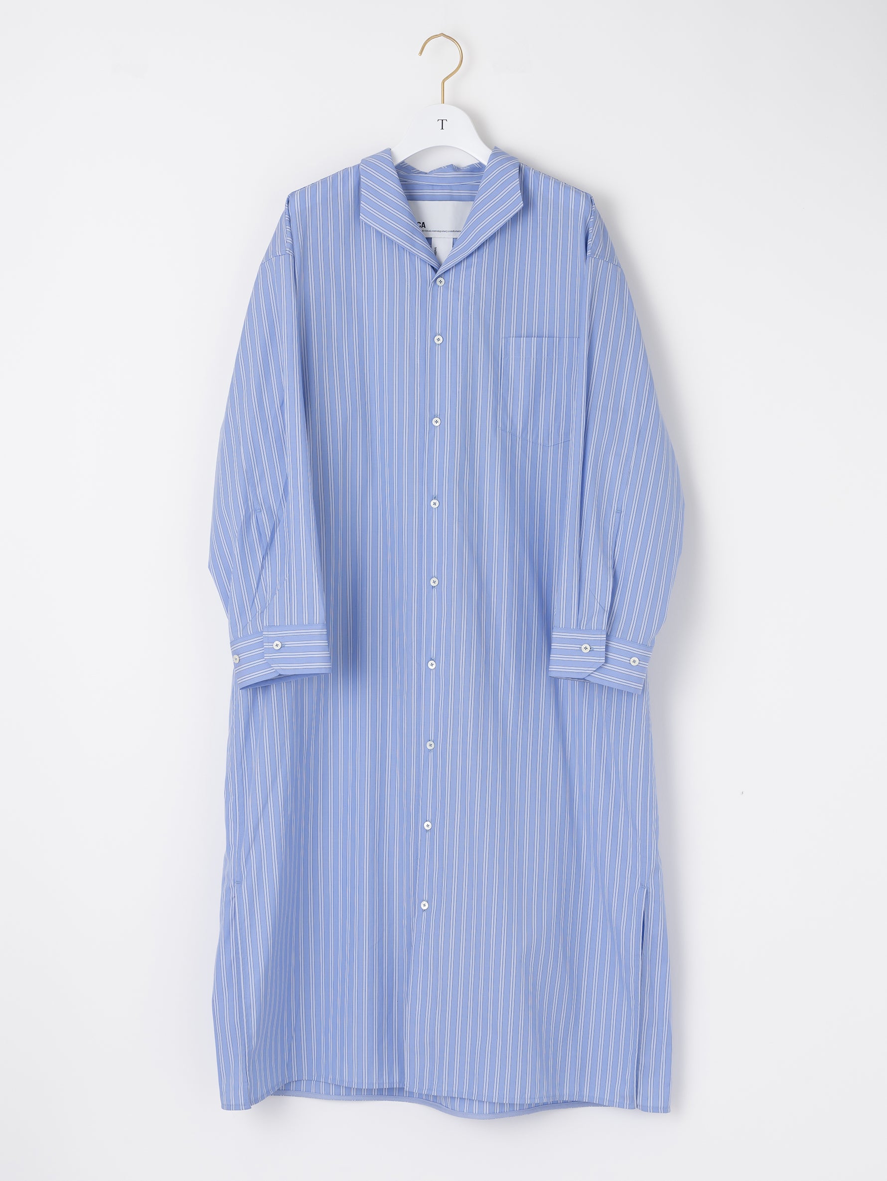 オープンカラーシャツワンピース/TBDA-105