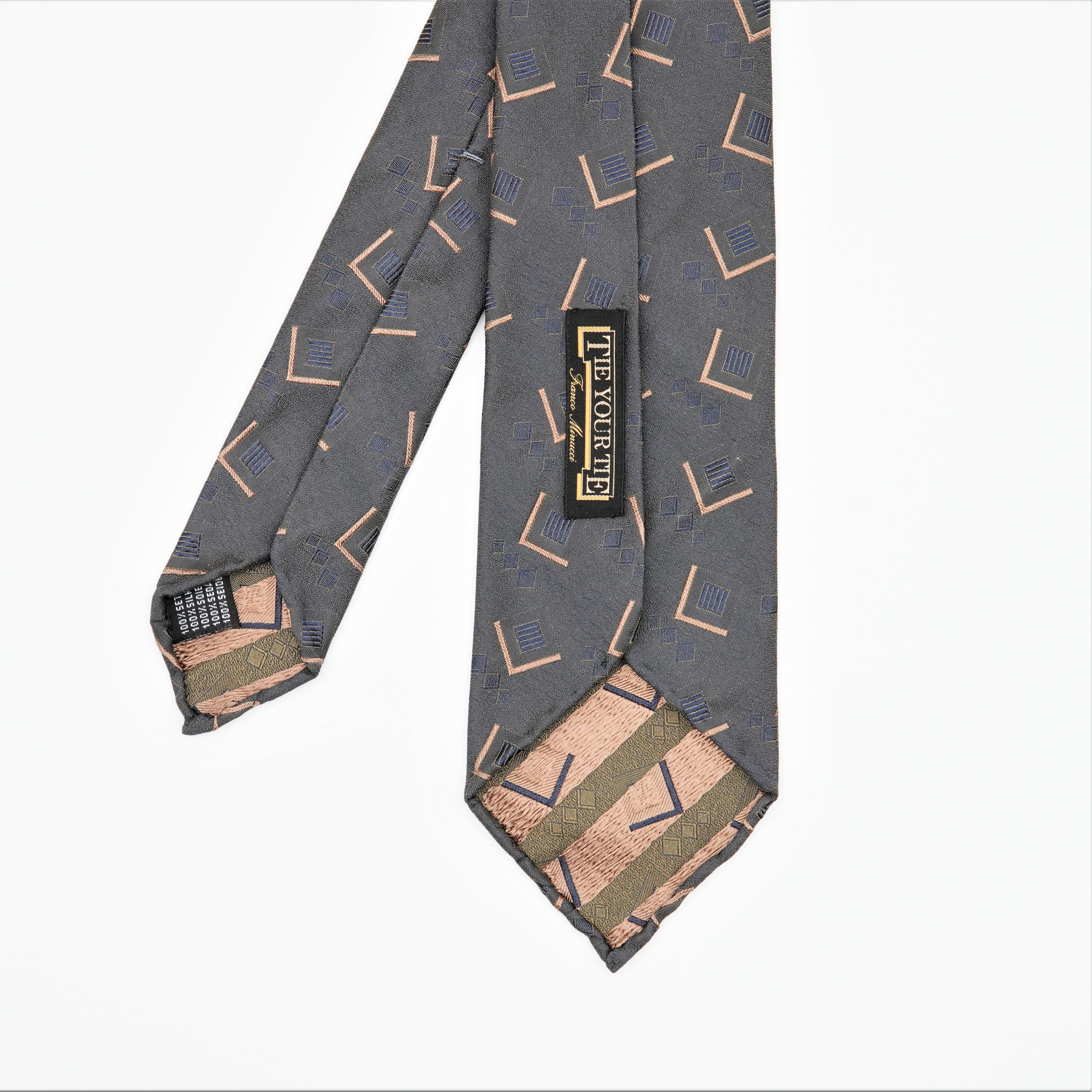 TIEYOURTIE GEOMETRIC1 SETTEPIEGHE NECKTIE – TIE YOUR TIE