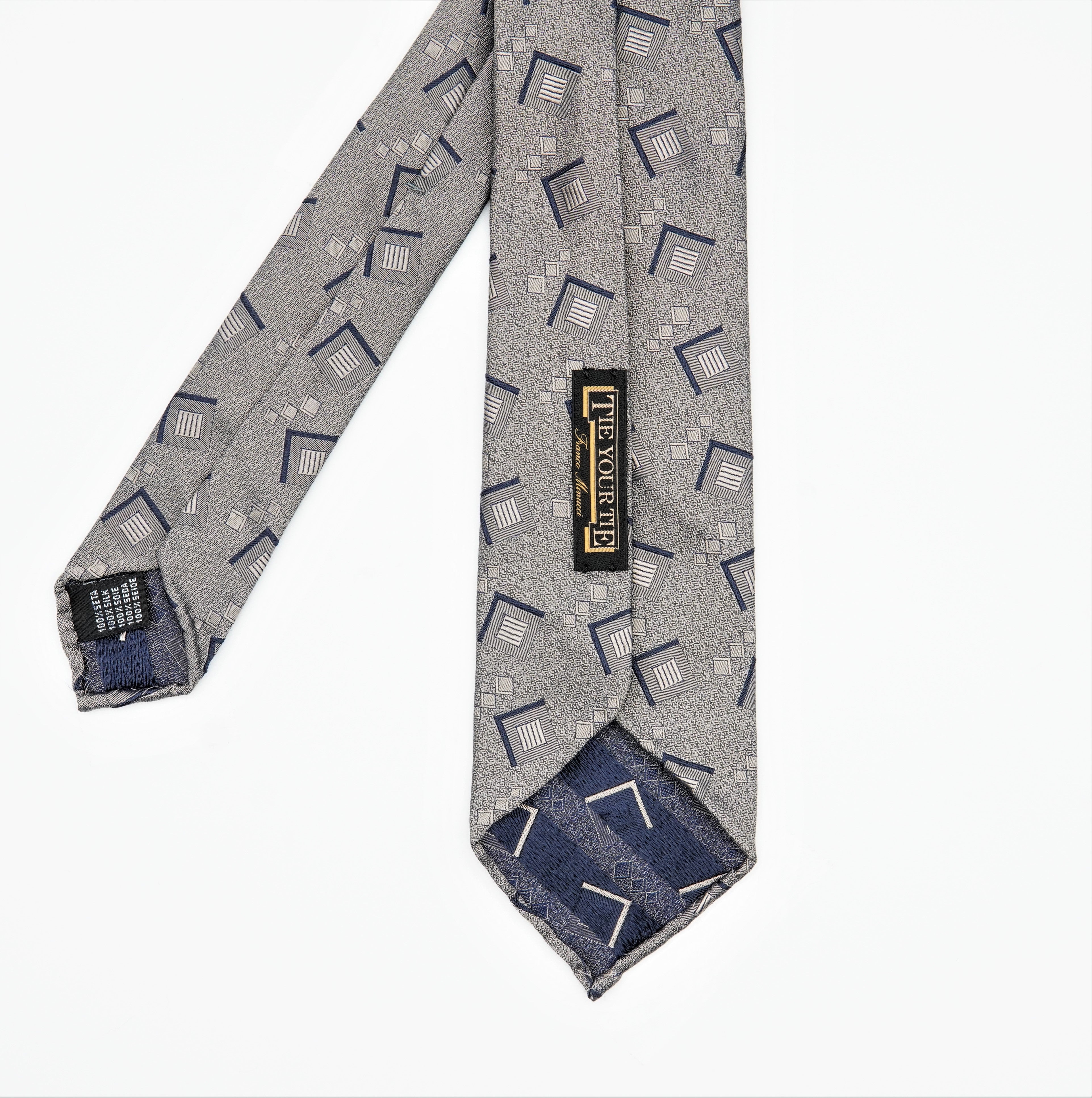 TIEYOURTIE GEOMETRIC1 SETTEPIEGHE NECKTIE – TIE YOUR TIE