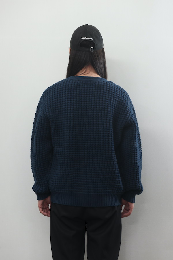 TIGHT / WAFFLE KNIT CARDIGAN（GREEN）